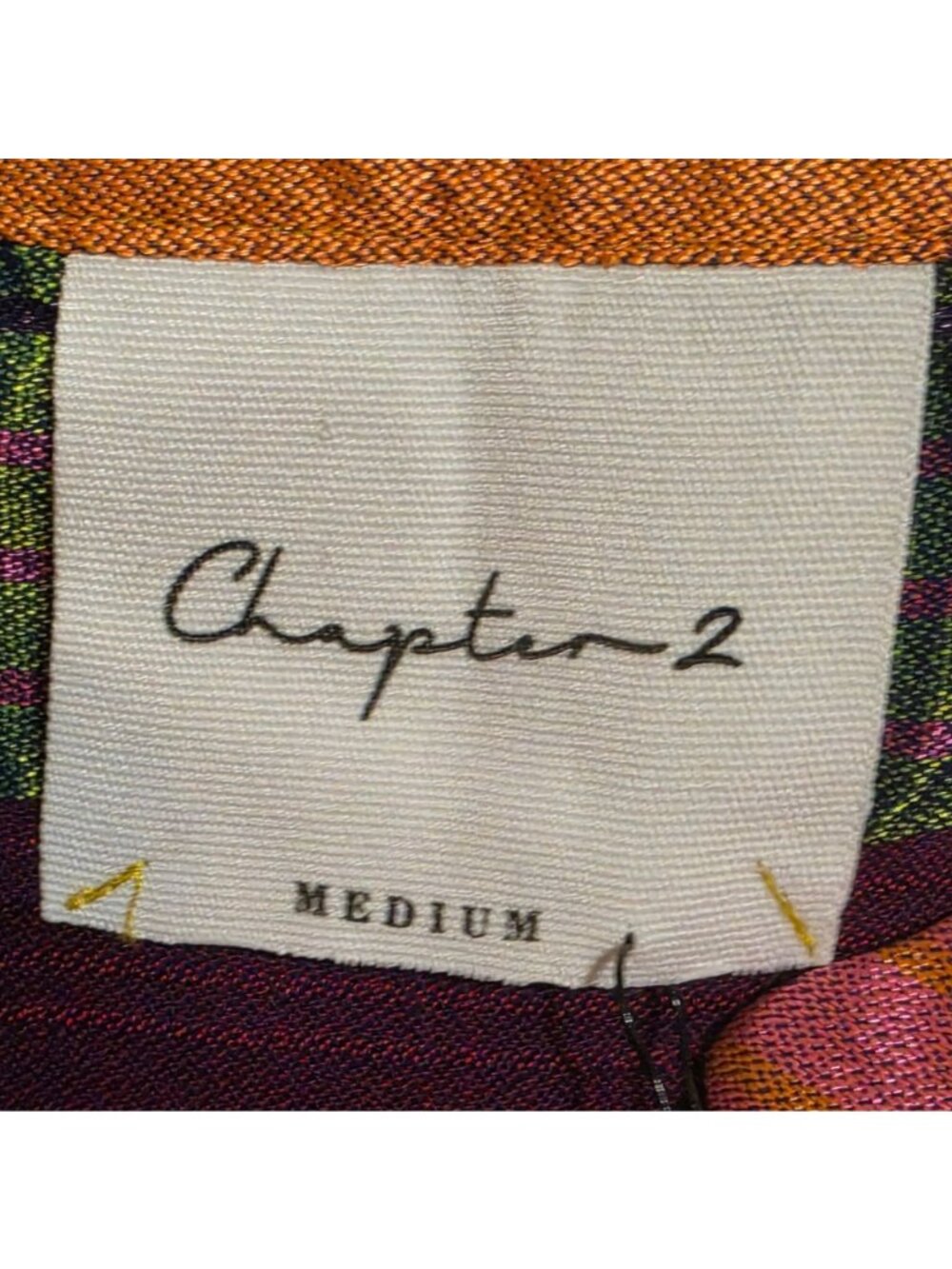 NWT Chapter 2 by Khaadi Multicolor Striped Silk Blend Tunic Kurta Dress Medium M - Picture 7 of 15